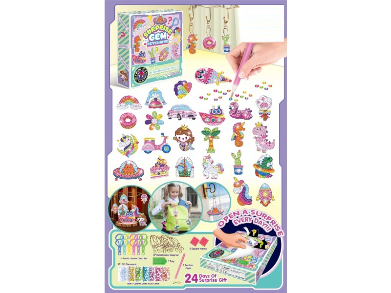 Pink Theme Surprise Box Keychain Uk Series 24 Pcs