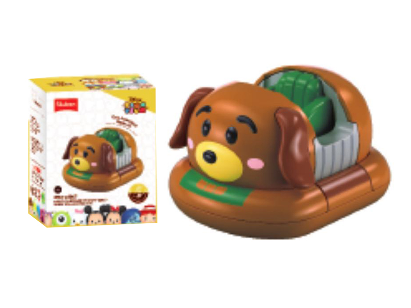 Disney Tsum Tsum Toy Story Series Slinky Dog Assembly Double Pull Back Bumper Car 19PCS