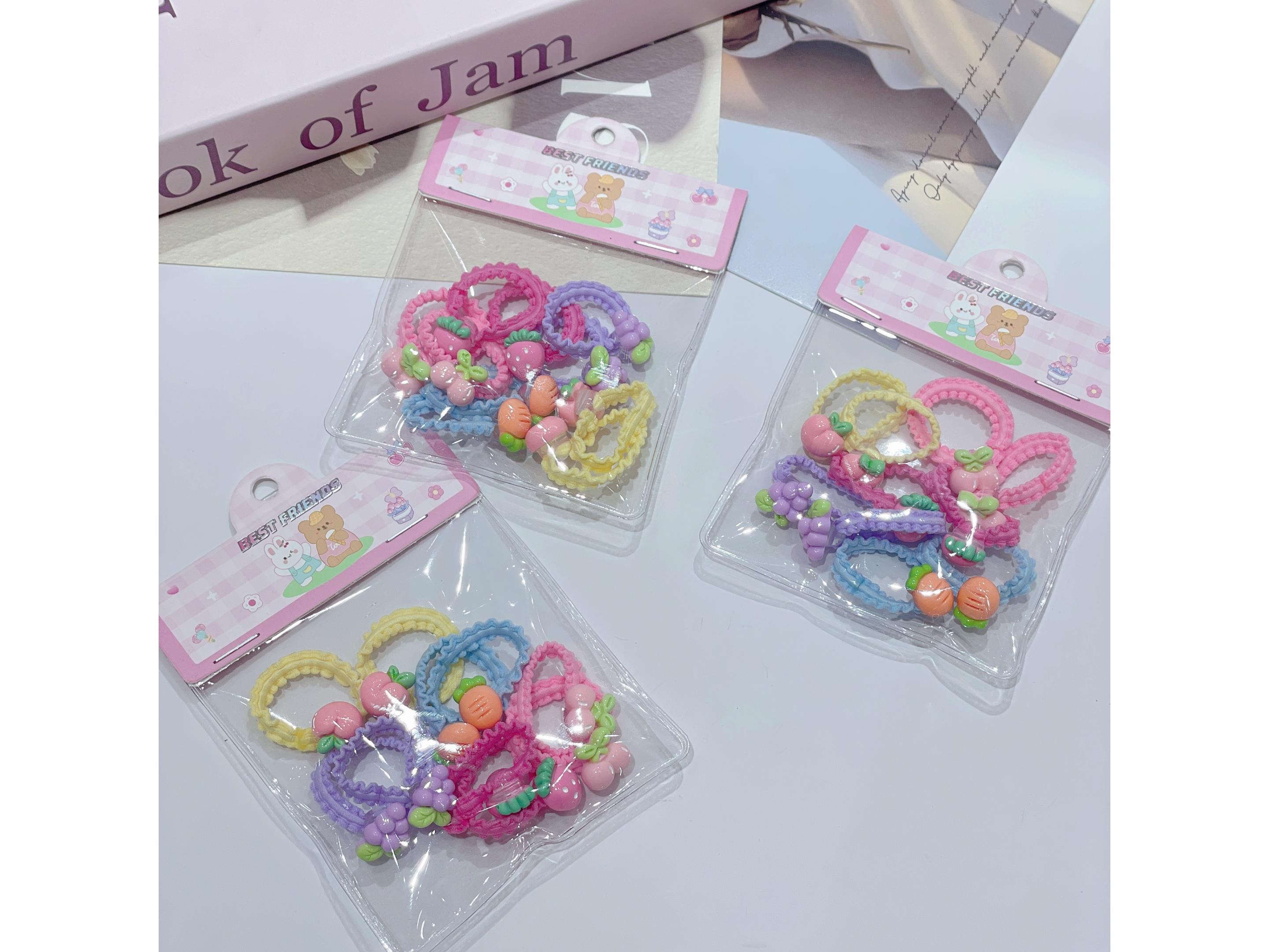 Girls' Rubber Band Accessory Set Of 24 Pieces