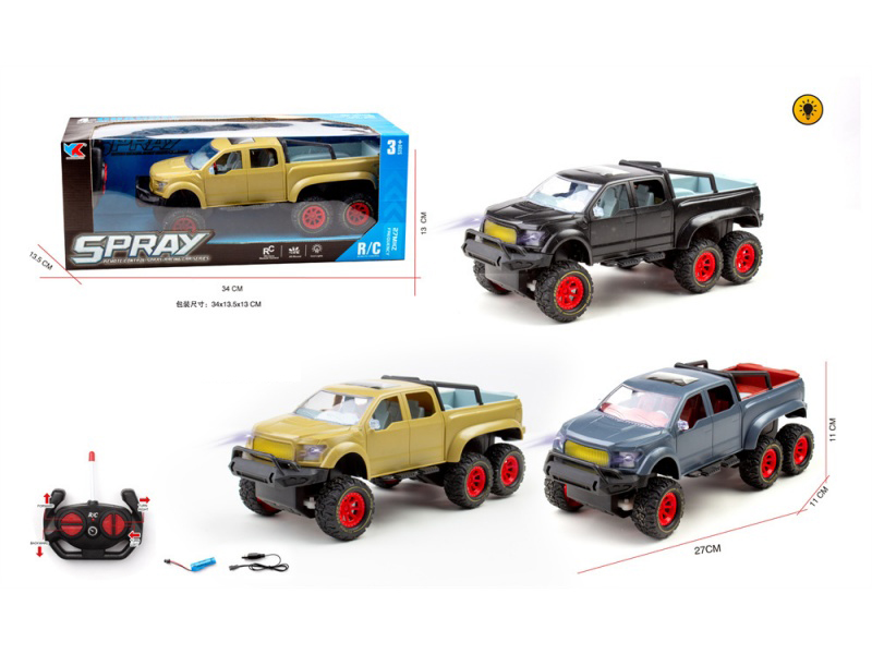 1:16 Six-Wheel Ford Pickup 4CH: With Light Remote Control Simulation Vehicle With Battery Pack