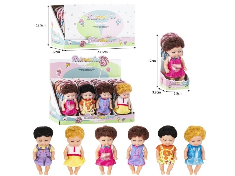 4-Inch Solid Sleeping Dolls (12-Piece Set)