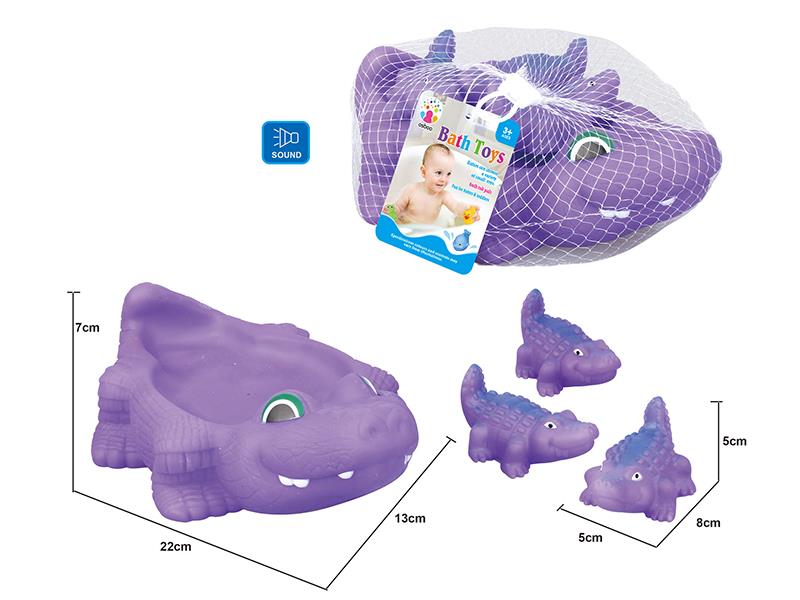 Cute Crocodile Kids Bath Toy Set