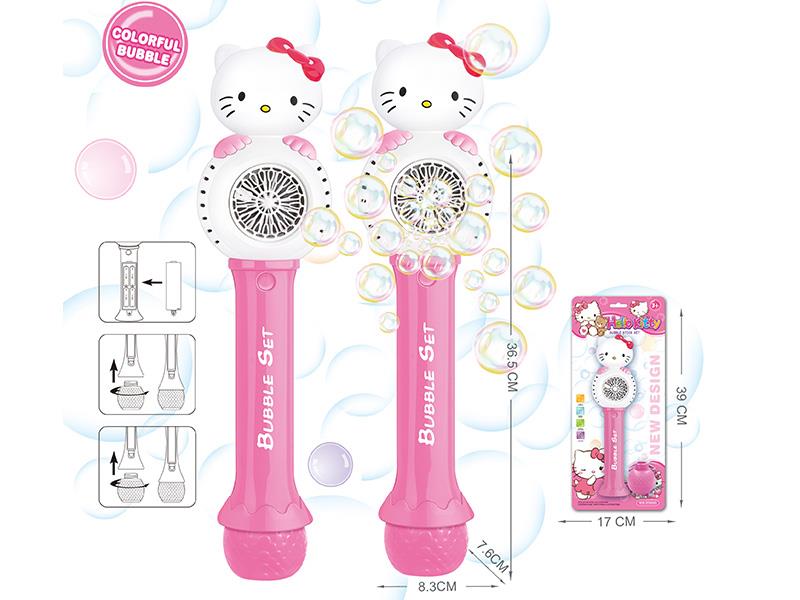 20 Holes Hello Kitty Bubble Stick With Light