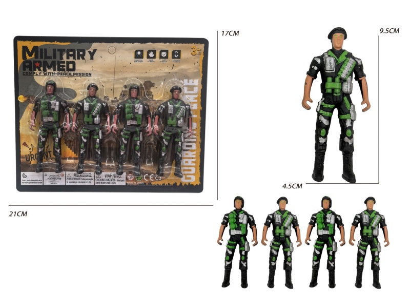 4 Soldiers (Black)