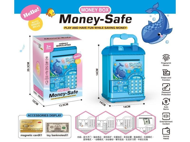 Whale House Simulation Card Swiping Fingerprint Piggy Bank