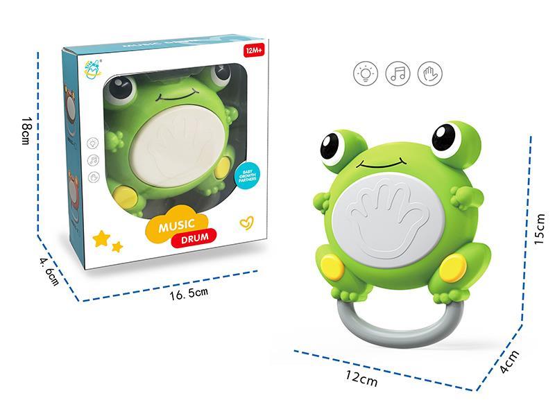 Frog Hand Drum With Light And Music
