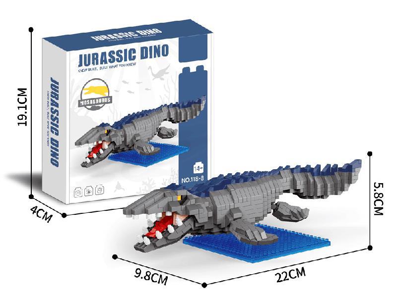 Miniature Small Particle Building Blocks - Mosasaur 740PCS