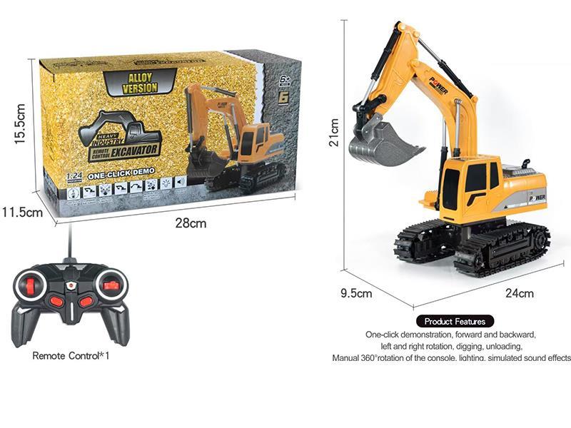 6CH R/C Alloy Excavator Toy