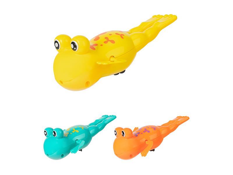 Wind Up Swimming Frog With BB Whistle