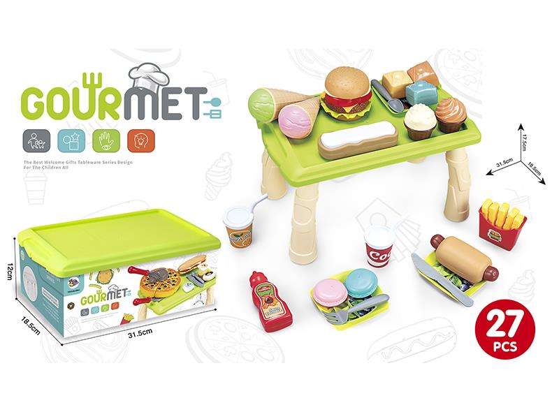 Delicious Hamburger Set + Table 27pcs