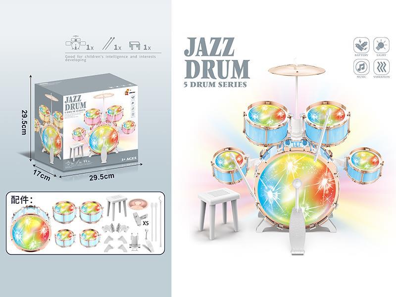 Large Size Drum Set With Colorful Lights
