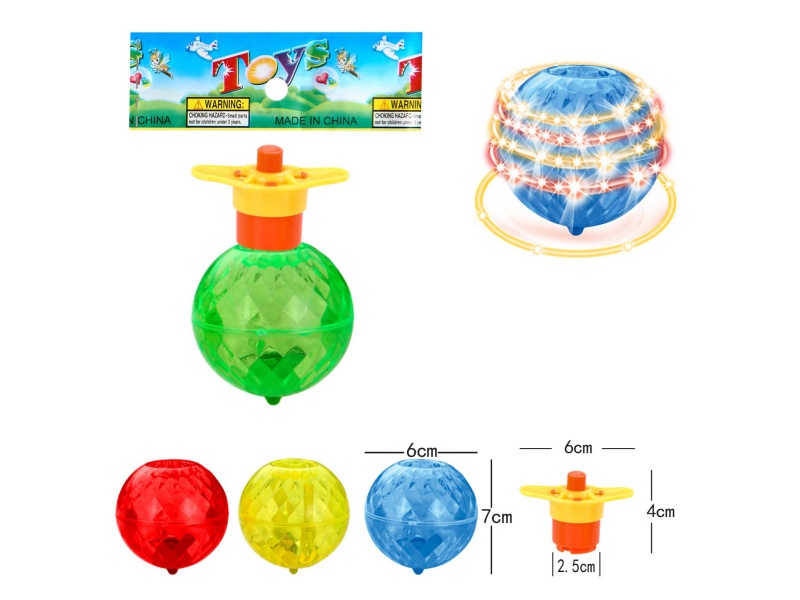 Windup Top Toy With Light