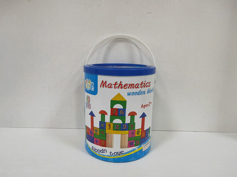 Wooden Number Building Blocks 40pcs