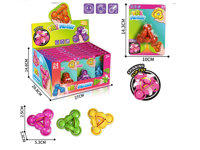 Triangular Flip Stress-Relieving Fidget Spinner
