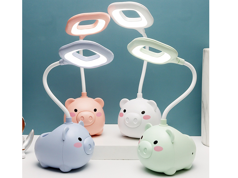 Cute Pig Pen Holder Desk Lamp