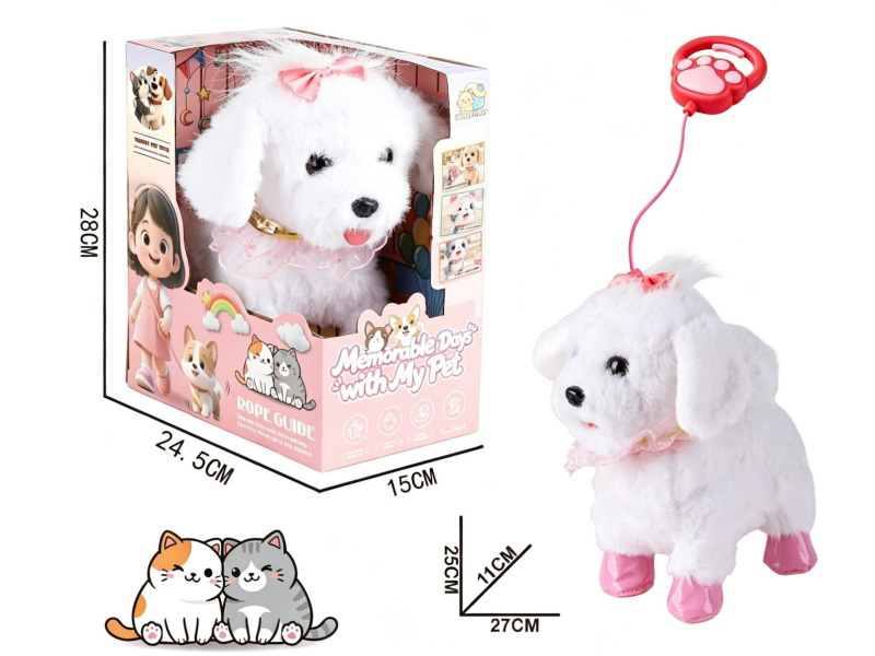 Wire Control Tongue-Out Pets - White Dog