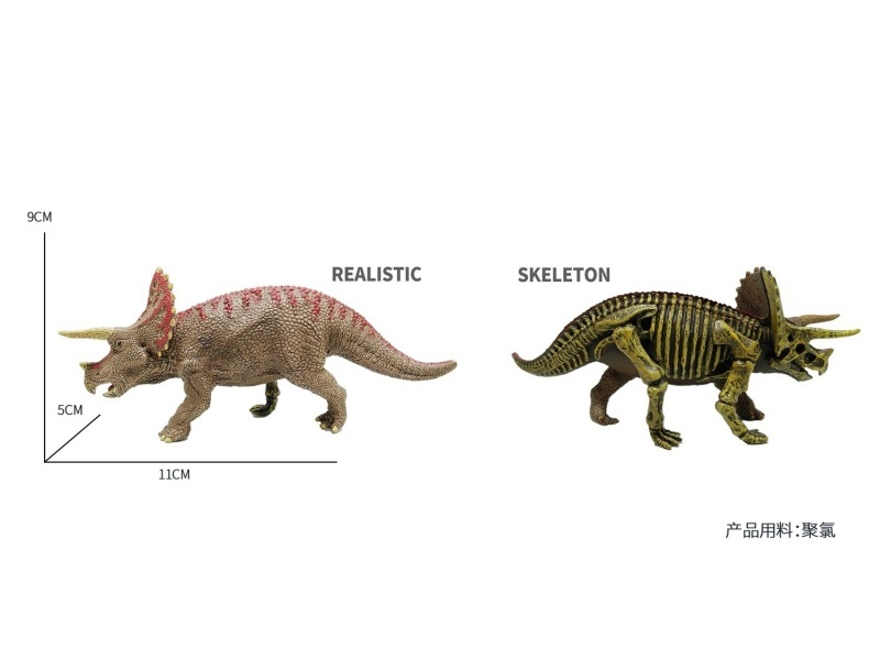 Triceratops (Half-Skeleton Simulation Dinosaur Toy.