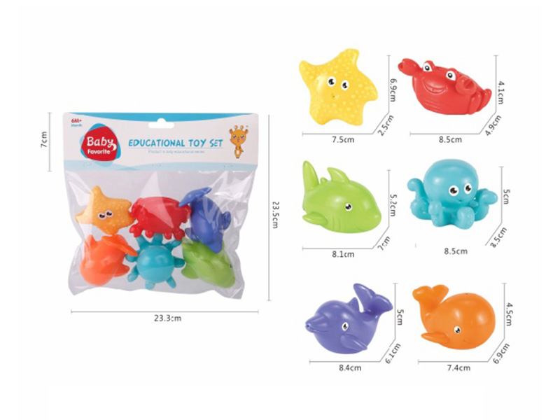 Water-Spraying Marine Animals 6PCS