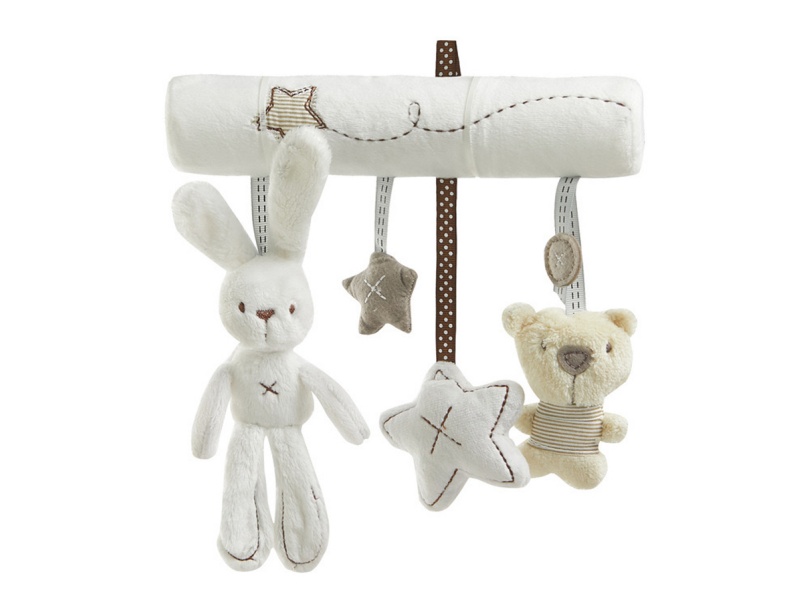Baby Soothing Music Bear Rabbit Plush Bed Hang