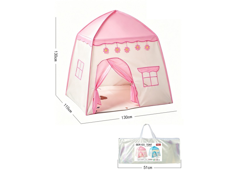 Pink House Tent - Children's Tent Tunnel Ocean Ball Pool