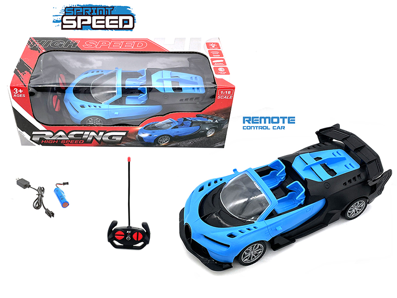 1:18 4-Channel Remote Control Bugatti Convertible Car With Headlight