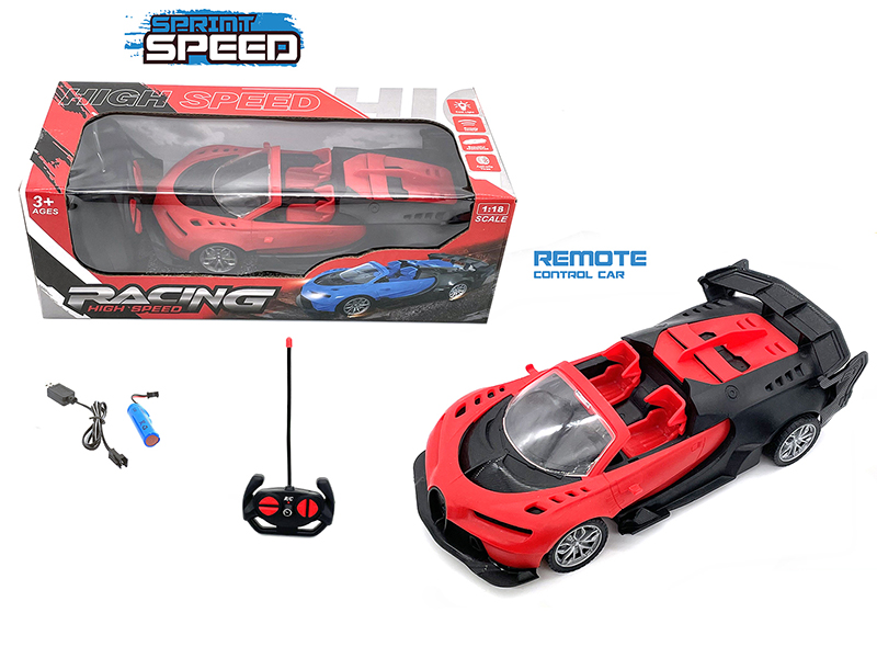 1:18 4-Channel Remote Control Bugatti Convertible Car With Headlight