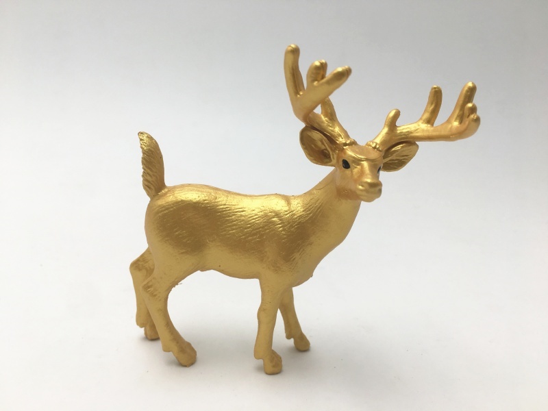 Golden Male White-Tailed Deer (Smooth Surface