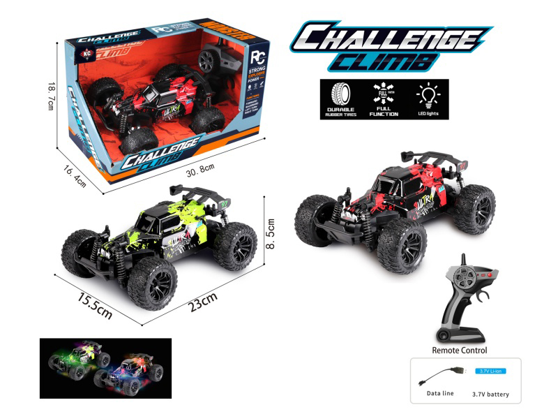 2.4G 1:18 4Ch High-Speed Off-Road Remote Control Vehicle (Lights, Battery Included)