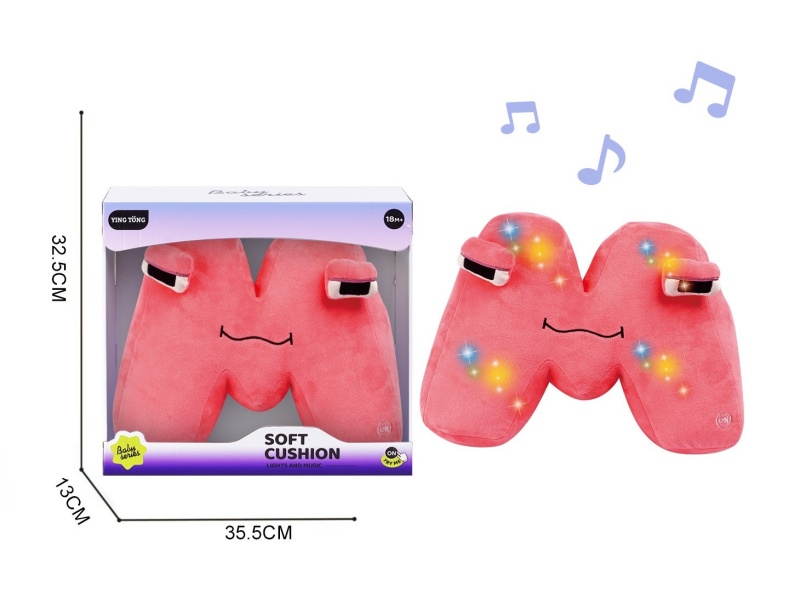 Alphabetic Plush Soothing Pillow - M
