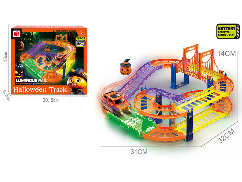 Electric Halloween Glow In The Dark Track Toys