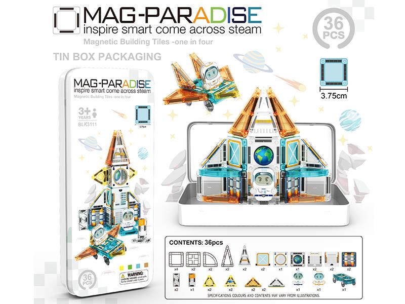 Space Theme Mini Magnetic Building Blocks 36PCS
