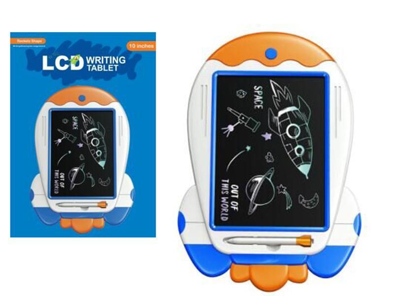 10" Rocket Cartoon Lcd Writing Tablet With Lock Screen (Color Pen)