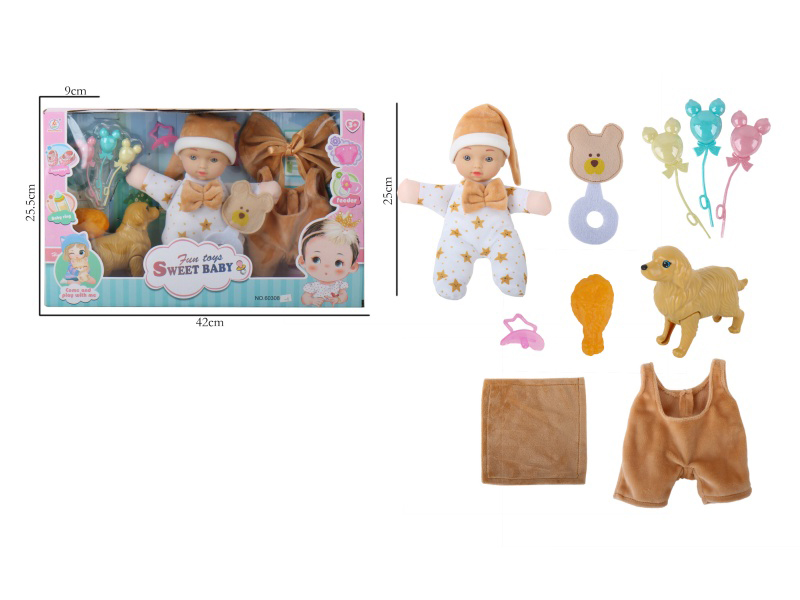 10-Inch Cotton-Filled Baby Doll Accessories Without Ic