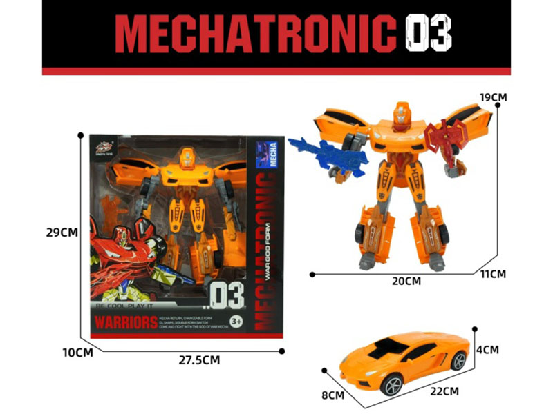 The Car Model Transforms Into A War Vehicle Figure