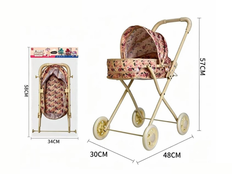 Thick Cloth Iron Stroller Toy(Small Wheel)