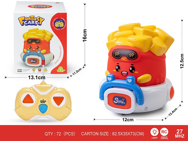 27Mhz 2-Channel Remote Control Vinyl French Fry Car(With Lights)