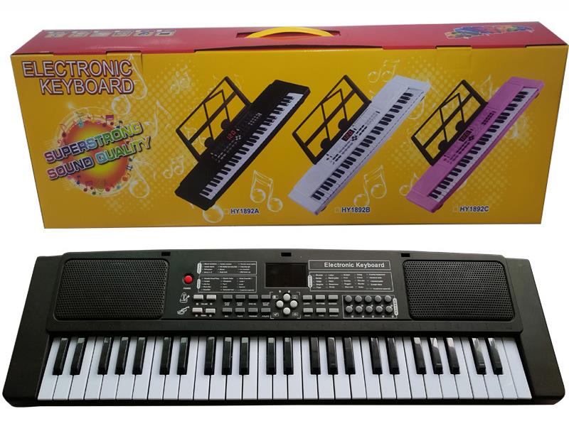 61 Keys Dual Speaker Digital Electronic Organ(Black, With USB, Microphone)
