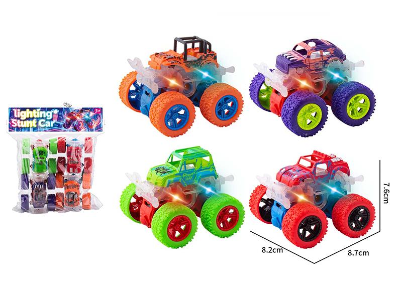 Dual Friction Stunt Off-Road Vehicle With Lights 4pcs