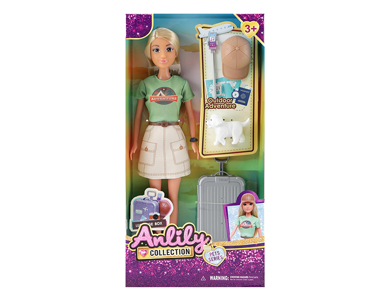 11.5" Solid Doll Set(Brown Skin)