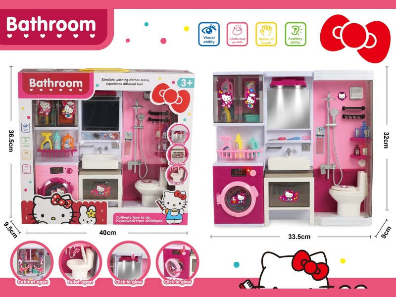 Play House In The Pink Bathroom
