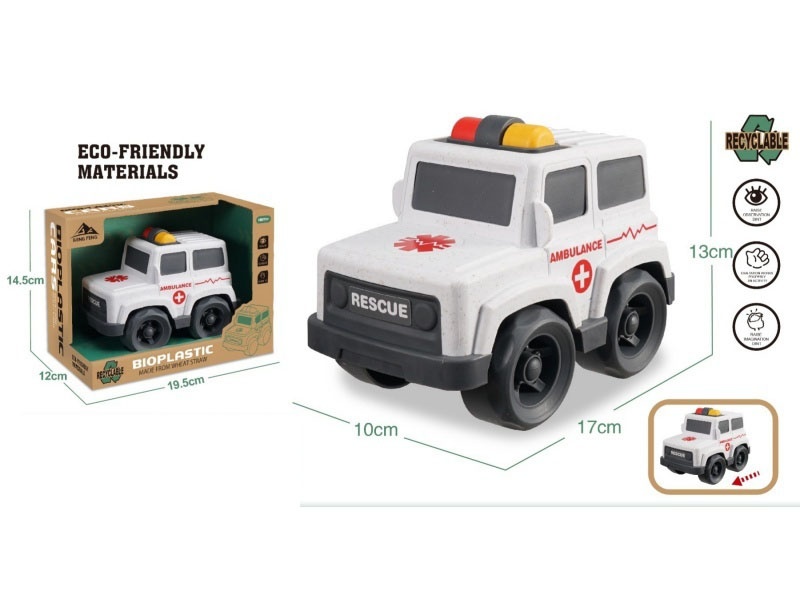 Wheat Straw Material - Cartoon Ambulance