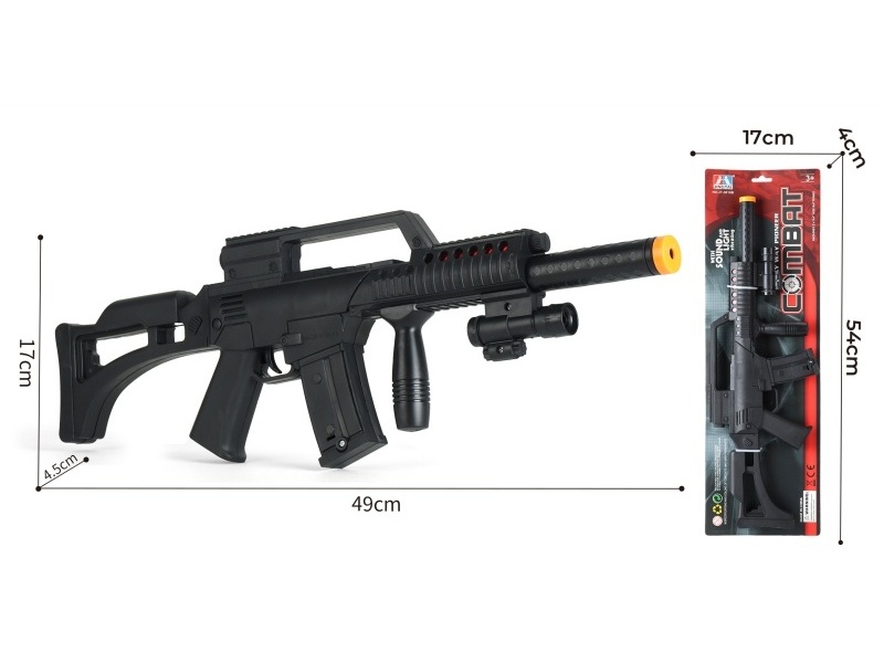 Simulated Vibration Sound Gun With Lamp (No Power Included)