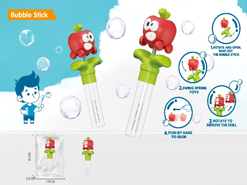 Apple Bubble Stick Shaker (3-In-1)
