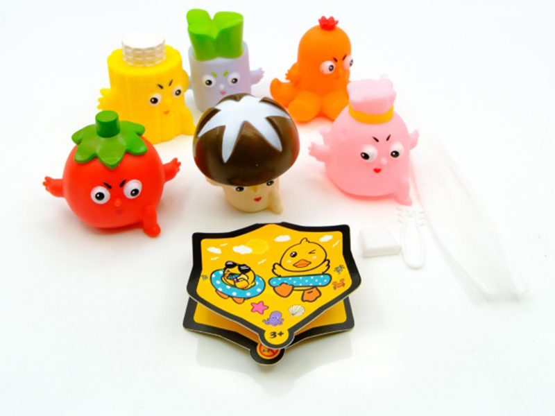 Vinyl Vegetable Image Set With Bb Whistle