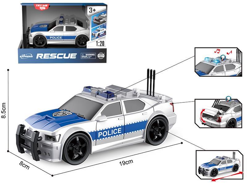 1:20 Friction Police Car(Sound And Light)
