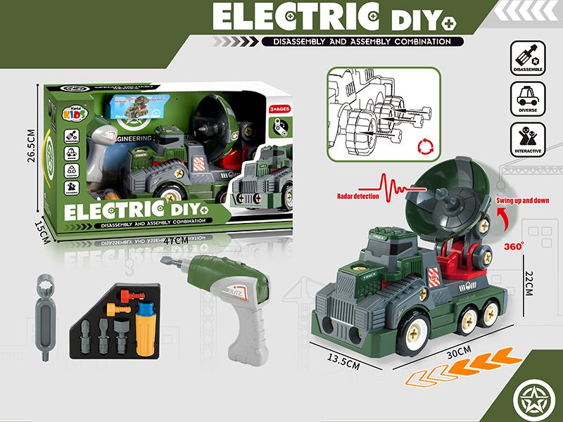 Electric DIY Disassembly And Assembly Military Radar Truck