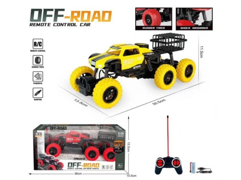 Four-Way Six-Wheel Climbing Vehicle With Lights (1:16)