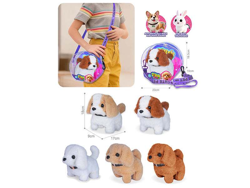 B/O Plush Pet Dog Single-Shoulder Bag