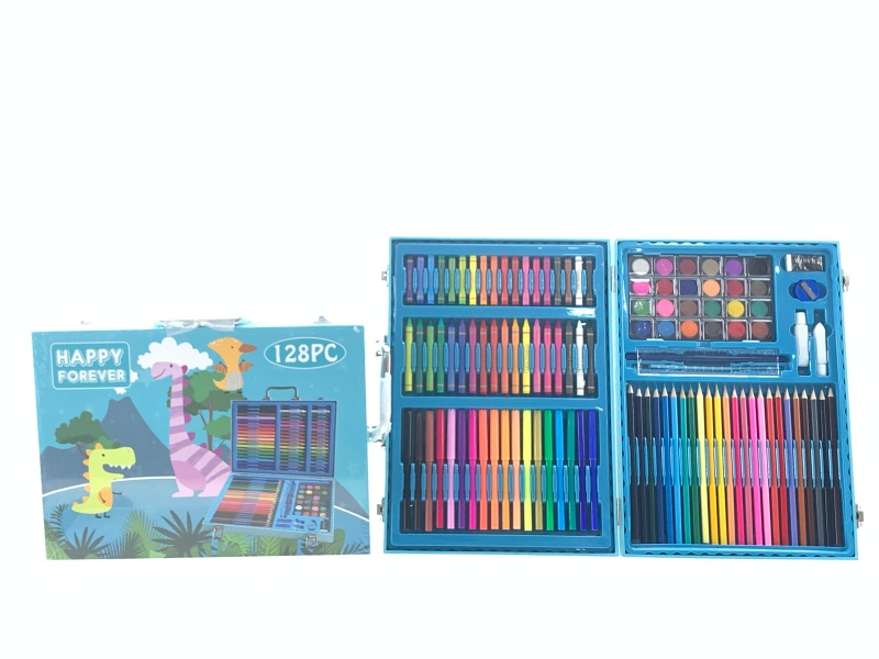 A 128Pcs Brush, Watercolor Pen, Stationery And Painting Set