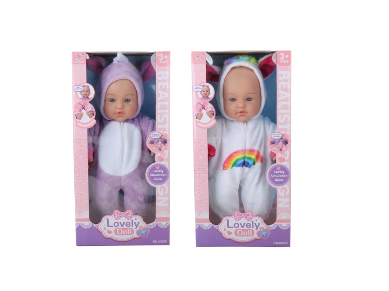 16-Inch Cotton-Filled Unicorn Animal Doll In Two Styles